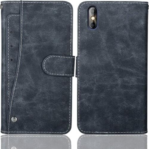 Luxury Wallet Logicom Le Must 2 Case 5.72" Vintage Flip Leather Protective Cover For Logicom Le Must 2 Case With Card Slots