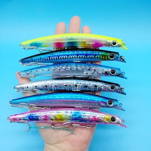 HOOFISH 5PCS/LOT Big Floating Minnow Fishing Lure 19g/140mm 5color De Pesca Isca Artificial Bait wWbbler of Minnow Lure