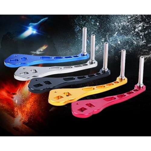 Fishing Spinning Reel Handle Metal Rocker Arm Reel Replacement Power Handle Grip, Optional Colors