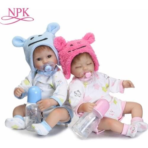 NPK 40cm Silicone Reborn Boneca Realistic Fashion Baby Dolls For Children Birthday Gift toys Bebes Newborn Dolls