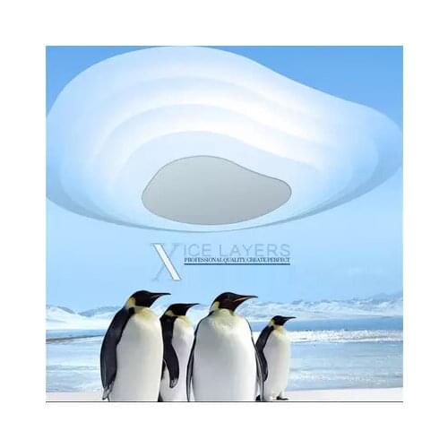 Modern LED Ice Layer Style Ultra-thin Acrylic Surface Mounted Ceiling Light Fixture Indoor Lighting Bedroom Foyer Living Room