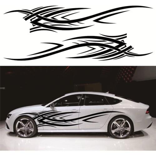Car Styling Stickers Auto Both Side Body Personalized Creative Fire Flame Sticker Vinyl Decal Automobile Car Accessories bmw e46