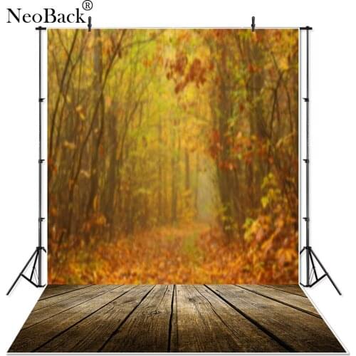 Thin Vinyl fallen leaves autumn forest trees children baby Photography studio Backgrounds professional indoor Photo Backdrops