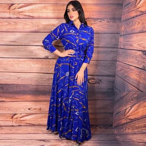 Plus Size Muslim Womens Shirt Dress Caftan Marocain Evening Dresses 2021 Long Sleeve Maxi Vestidos Kaftan Robe Femme Musulmane