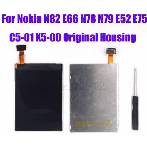 Original LCD For Nokia X5-00 6202c 6208 6120 N82 E66 N78 N79 E52 E75 C5-01 Phone Replacement LCD Display Screen + tool