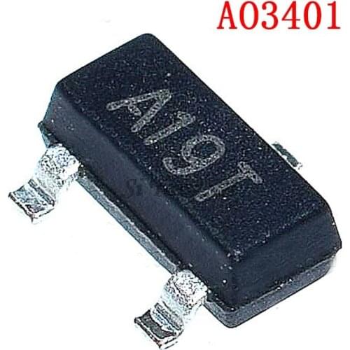 100PCS AO3401 SOT23 A19T SOT-23 P-Channel MOSFET TRANSISTOR