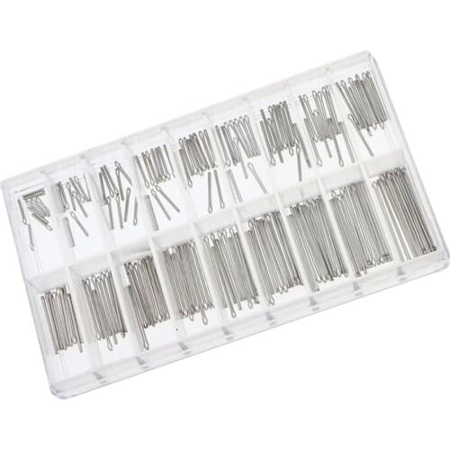 180Pcs Stainless Steel Link Cotter Pins Bar Tool Case Watchmaker