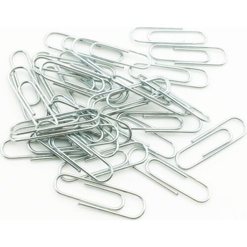 200pcs Silver Mini Paperclips Office Simple Easy Plain Paper Clips 29mm School Stationery Supplies Accessories OPP Bag Package