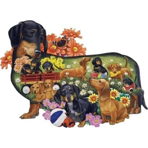 5D Diy Diamond Painting dachshund puppy Garden dog 3d Photo of Rhinestones Diamond Embroidery Mosaic full of stone stickers