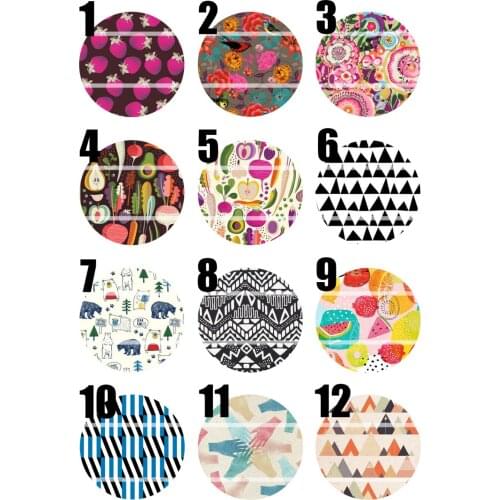 Handmade 10mm~30mm Colorful picture Round Glass Cabochons for Necklace Decoration and Phone Chain Accessaries 60 /pcs