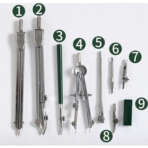 9pcs/set genuine H4009 mechanical drawing tool drawing instrument compasses nine suit math sets office stationery