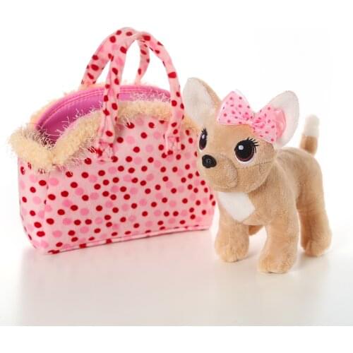 Plush dog and hand bag, pet toy, will be called Dog, plush toy, girls bag