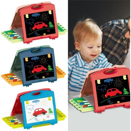 Childrens Educational Double-sided Magnetic Bracket Drawing Board Graffiti Painting Writing Board Folding Painting Board