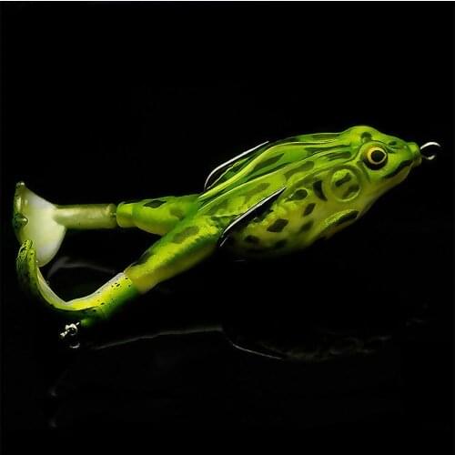 Double Propeller Frog Soft Baits Shad Soft Lure Jigging Fishing Lure Bait Prop Topwater Catfish Silicone Artificial Wobblers