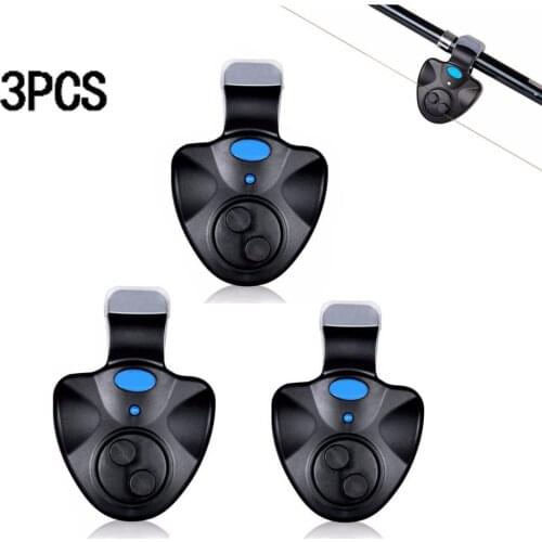 Electronic Fishing Fish Bite Alarm with Sound LED Lights Indicator Fish Bite Alarms Buzzer Loud Siren Daytime Night Indicator