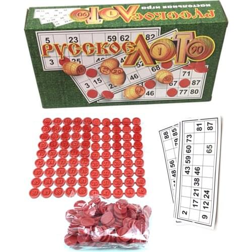 Puzzle Interactive Bingo Board Game Russian Bingo Game Fun Board Game Set Bingo Toys For Family