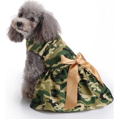 Summer New Fashion Pet Dog Cat Skirt Dog Camouflage Dress for Small Dogs Puppy Clothes Girl Chihuahua