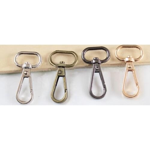 5Pcs Bag Belt Buckle 4 Sizes Metal Swivel Clasps DIY Lobster Clasp Bag Parts Key Chain Ring Snap Hook Lanyard Bag Accessories