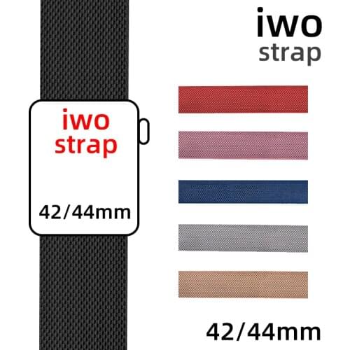 Milanese Nylon Elastic Strap For Watch 6 44mm Breathable Silicone Sports Watchband For Iwo 12 W26 W46 G65L AK76 T500 T600 X6 X7