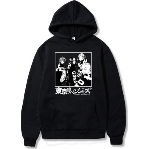2021 Latest Anime Hoodie Tokyo Revengers Manji Gang Toman Costume Sano Manjiro Unisex Pullover Hoodies High Quality Sweatshirt
