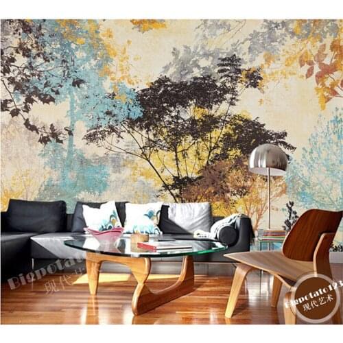 Custom wallpaper, forest abstract forest trees large murals for the sitting room the bedroom TV wall vinyl papel DE parede