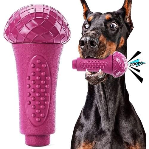 Durable Pet Chew Toys Nontoxic Rubber Dog Teeth Cleaning Stick Anti-bite Dog Molar Toys Squeaky Dog Toothbrush Toy Pet Supplies