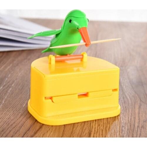 Bird Toothpick Dispenser Creative Toothpick Box Automatic Toothpick Holder Cute Cartoon Funny Household Dining Table Storage