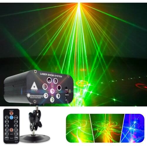 129 Patterns RGBW LED Disco Light Professional DJ Stage 8 Holes Laser Projector Lights Music Control Party Light For Wedding Bar