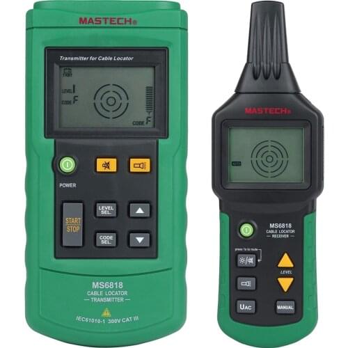 MS6818 Wire Cable Tester Metal Pipe Locator Detector Tester Line Tracker Voltage 12~400V Circuit Meter Circuit Repairing Tool