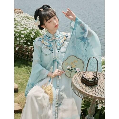 2021 chinese traditional costume vintage hanfu dress ming dynasty fairy princess outfit embroidery stage performance clothes