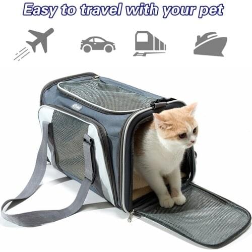 Breathable Cat Dog Carrier Bag Pet Transport Backpack Small Dogs Carrier Travel Carrying Bags Cat For Traveling Foldable Handbag