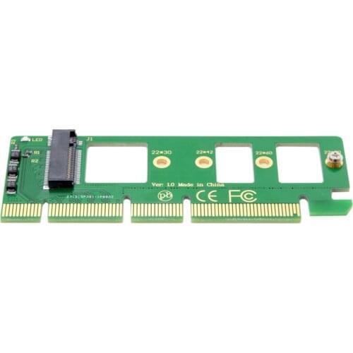 Xiwai PCI-E 3.0 16x x4 Adapter NGFF M-key NVME AHCI SSD Adapter for XP941 SM951 PM951 A110 m6e 960 EVO SSD