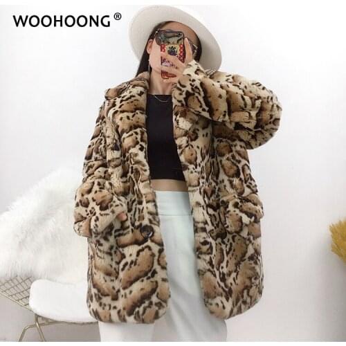 2020 Winter New Style Leather Rex Rabbit Fur Coat Suit Collar Leopard Print Fashion Woman Thick Warm Streetwear