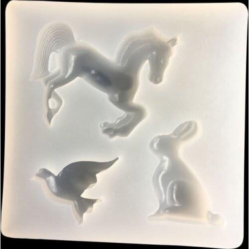 1pcs Horse/Rabbit/Bird Cabochon Silicon Mold Mould For Epoxy Resin Jewelry Making Craft