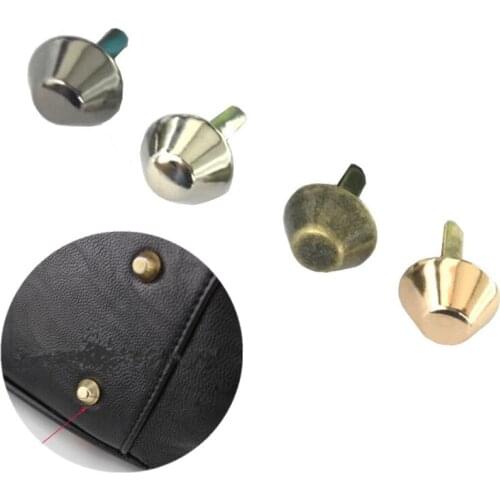 10Pcs 12mm Mushroom Luggage Parts Rivet Bag Accessories Manual Metal Bag Bottom Nail Foot Nail Handbag Leather DIY Crafts