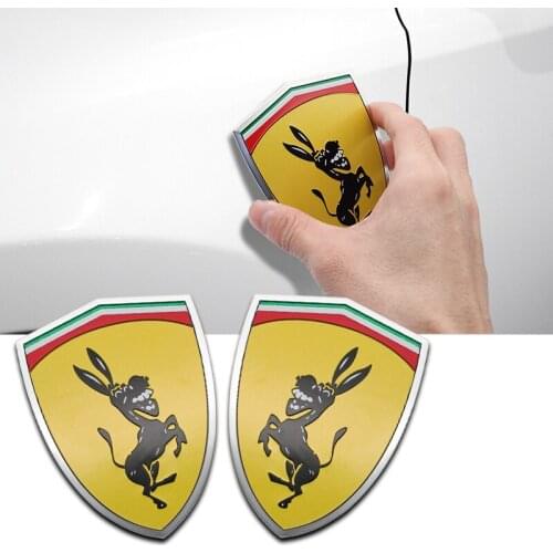 3D Aluminum Metal Donkey Logo Car Stickers Emblem Badge Tail Decal Car Styling Accessories For Ford Mustang GT Focus Decoration