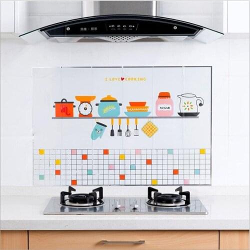 60*90cm Various Kitchen Anti-Oil Wall Stickers Multi-Style Home Decor Mural Art Decals Home Indoor Decorations Wallpaper