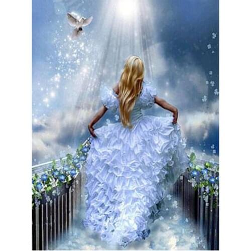 Diamond Painting 5D DIY Square/Round Diamond Yellow Hair Beautiful Beauty Picture Character Painting Cross Stitch Artwork WG3179