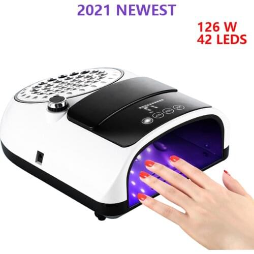 2 in 1 Nail Lamp Dryer Electric Nail Drill Machine Nail Dust Cleaner Vacuum Suction Machine Nail Gel File Curing Dryer Device