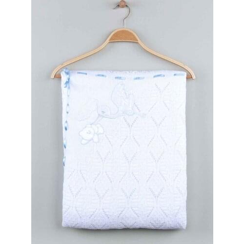 White blue hand knitted knitwear baby blankets for girls boys babies cotton seasonal warm 80*80 cm special blankets model