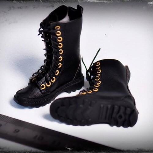 Fa-18-11 1/6 Doll Female Soldiers Special Combat Boots Trendy Leather Boots Leather Shoes 12'' Action Figure Shoes Accessories