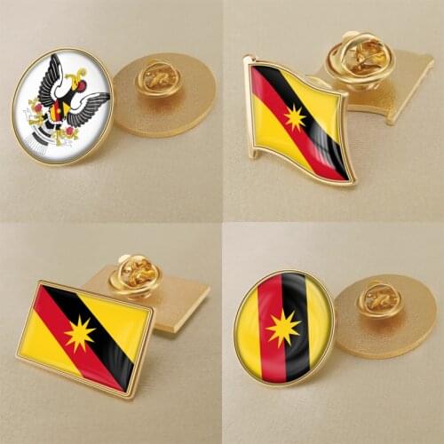 Sarawak of Malaysia Flag National Emblem Brooch Badges Lapel Pins