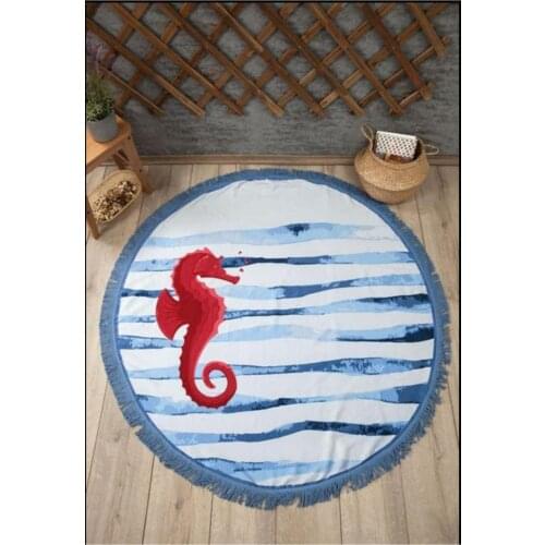Quick Dry Beach Leisure Resort Creative Swimming Towel Bath Towels Yoga Mat Shawl Bandage Round Tassel Beach Towel 160 Cm