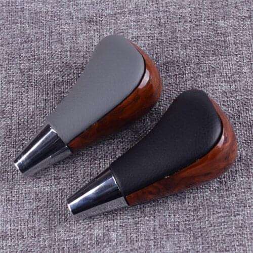 Wood Style PU Leather Gear Shift Knob Fit for Toyota Corolla Camry Rav4 Lexus ES300 ES330 GS300