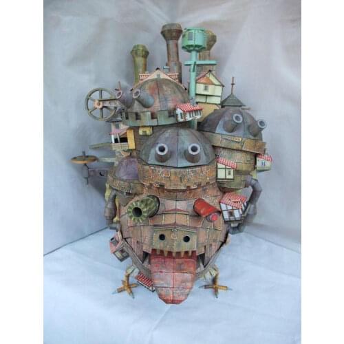 Hayao Miyazaki Howls Moving Castle Land Version DIY Handcraft Paper Model KIT Handmade Toy Puzzles