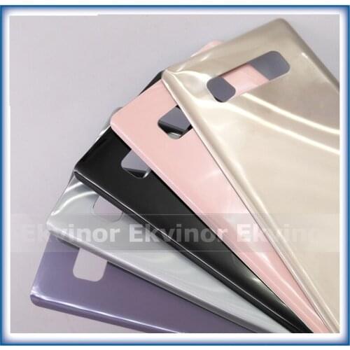 Ekvinor Original New For Samsung GALAXY Note 8 Battery Cover Back Glass Cover Rear Door Housing With LOGO With Sticker and Tools
