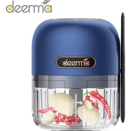 Deerma Electric Garlic Grinder Small Meat Mixer Household Garlic Pepper Peanut Mixer Wireless Electric Garlic Mixer