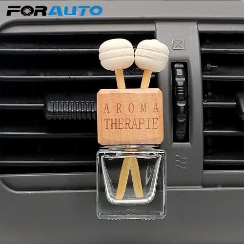 FORAUTO Car Perfume Bottle Air Freshener Air Outlet Clip Glass Bottle For Essential Oils Car-styling Auto Perfume Empty Bottle