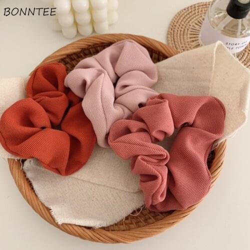 Headwear Women Ins Elegant All-match Solid Simple Ladies Hair Accessories Vintage Fashion Sweet Girls Hair Ties Ponytail Holder