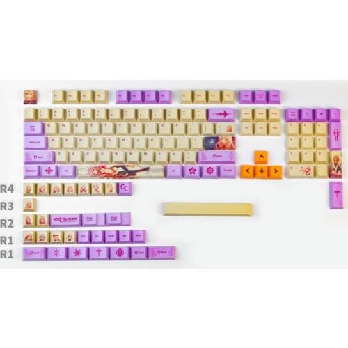Anime Guilty Crown Design Keycaps For Cherry Mx Kailh Box Gateron TTC Switch Mechanical Keyboard Cherry Profile PBT Key Cap